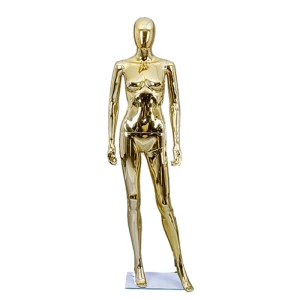 Damski manekin chromowany złoty GFP5